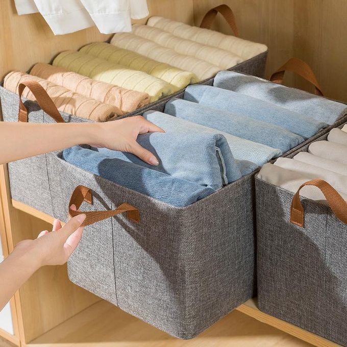 Panier de rangement textile pliable